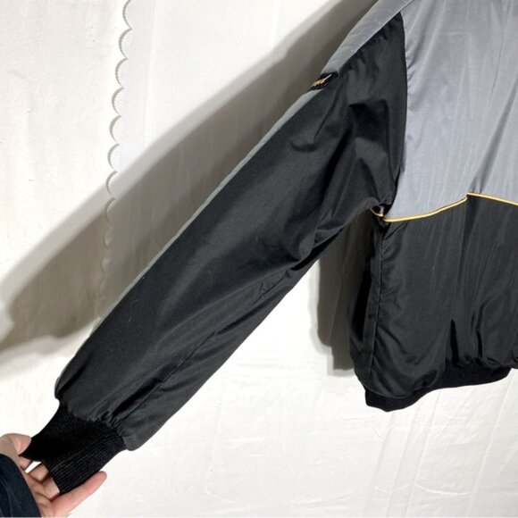 Vintage Alberta Transport Foreman Bomber Style Black Grey Winter Coat XXL - Picture 12 of 16